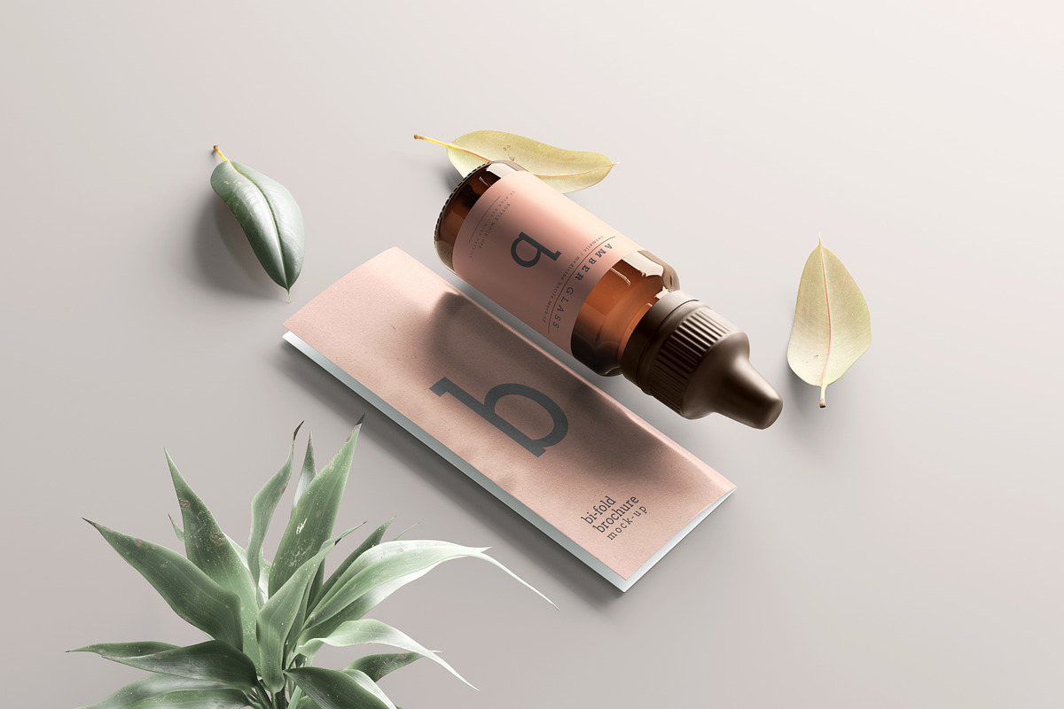 Amber Glass Dropper Bottle Mockups, a Cups & Container Mockup by pmvch (Photo 18 of 20)