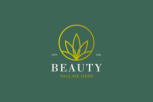 Elegant Beauty Logo Leaf Wellness, a Branding & Logo Template by Signatoro