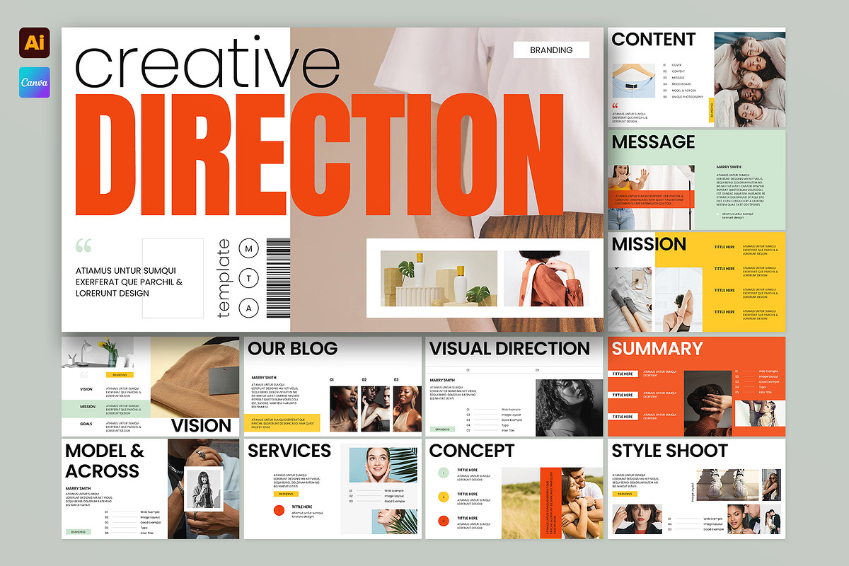 Creative Direction Presentation, a Presentation Template by E-Type (Photo 1 of 5)