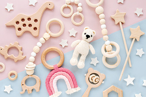 Sweet wooden baby toys