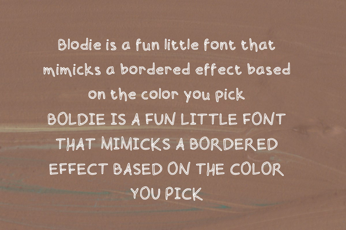 Blodie Font, a Handwritten Font by Kaleidokika (Photo 3 of 4)