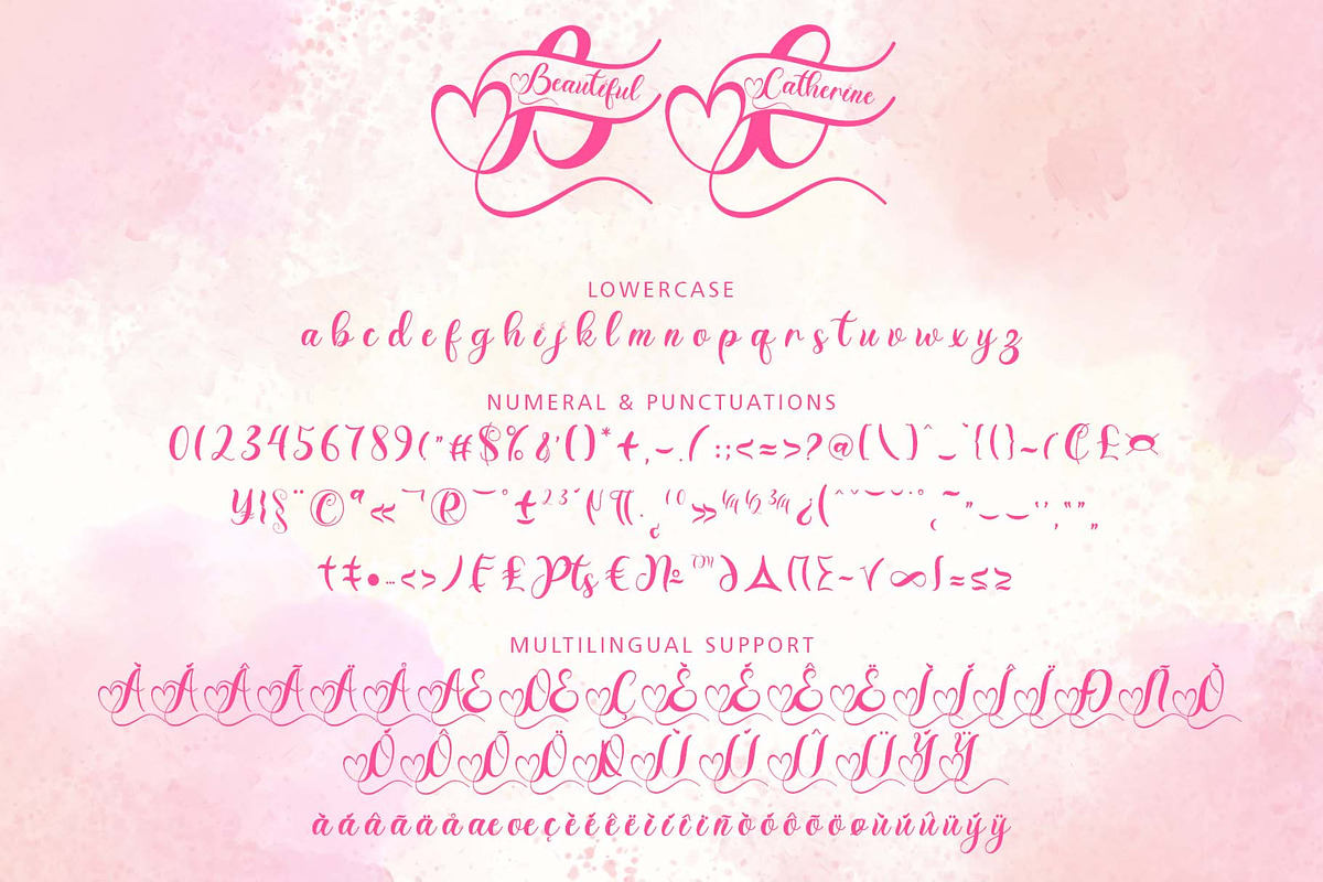 Beautiful Catherine Monogram, a Handwritten Font by Yoga Letter (Photo 7 of 7)