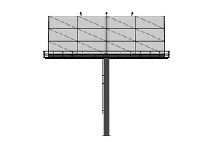 Wide Outdoor Billboard 3d Model