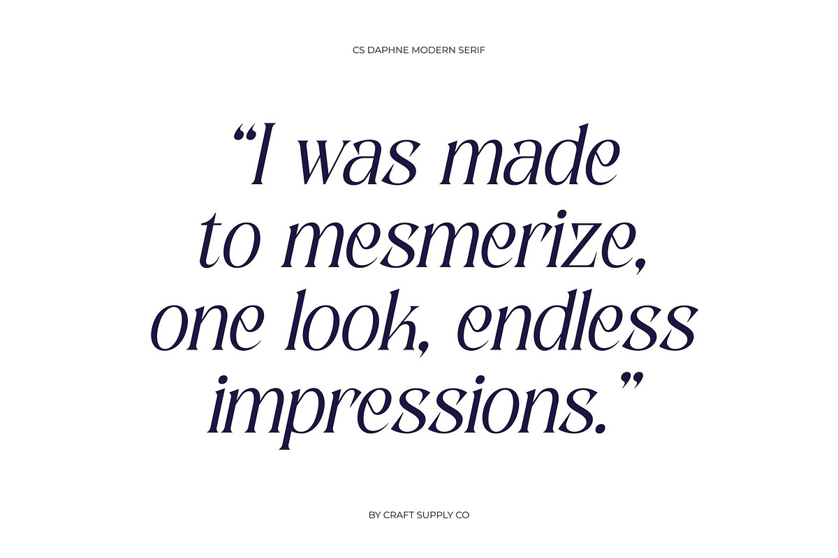 CS Daphne – Contemporary Font, a Serif Font by Craft Supply Co. (Photo 2 of 8)