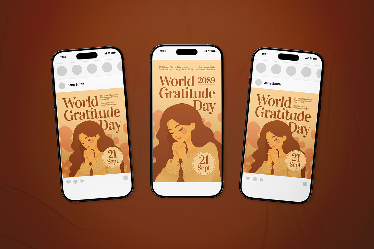 World Gratitude Day Event Flyer Set, a Flyer Template by The Good Store (Photo 2 of 2)