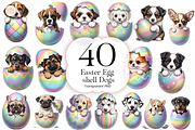 Easter Egg Shell Dogs PNG Clipart., an Animal Illustration by KennedyStudio (Thumbnail 1 of 5)