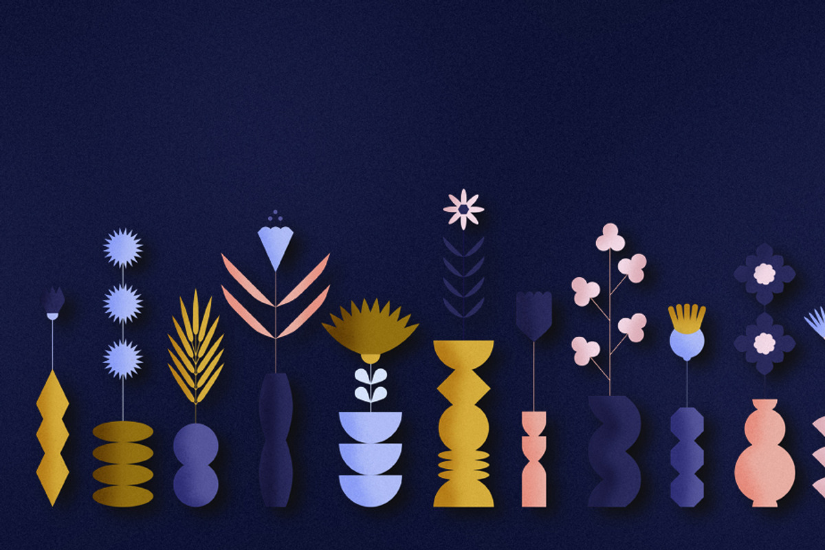 FORMS & FLOWERS | Geometric Elements, a Decorative Illustration by SOKO Design (Photo 12 of 15)