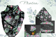 PROTEA watercolor flowers clipart, an Illustration by LenArt (Thumbnail 12 of 16)