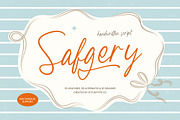 Safgery Handwritten Script Font, a Script Font by stylishtype.co (Thumbnail 1 of 10)
