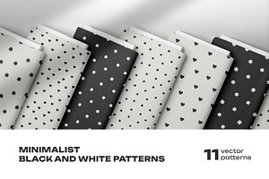 Black & white seamless patterns set, a Pattern Graphic by Good Studio