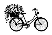Flower Bicycle Silhouette Bundle, an Illustration by Gaye Art (Thumbnail 26 of 31)