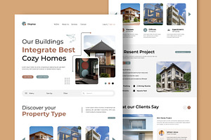 Real Estate Landing Page Layout, a Landing Page Template by CreativeShaper