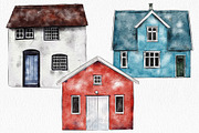 Watercolor icelandic houses, an Illustration by lilisprints (Thumbnail 3 of 5)