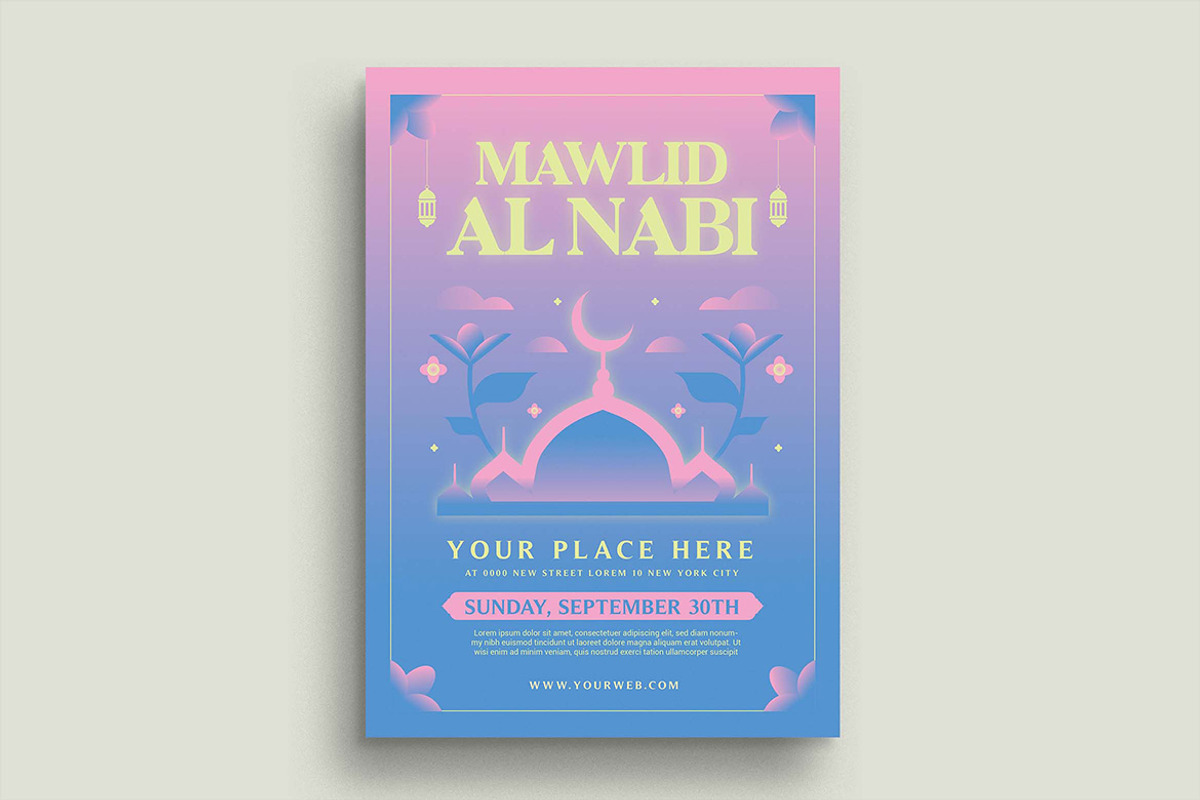 Mawlid al Nabi Flyer Template, a Flyer Template by megarez (Photo 1 of 3)