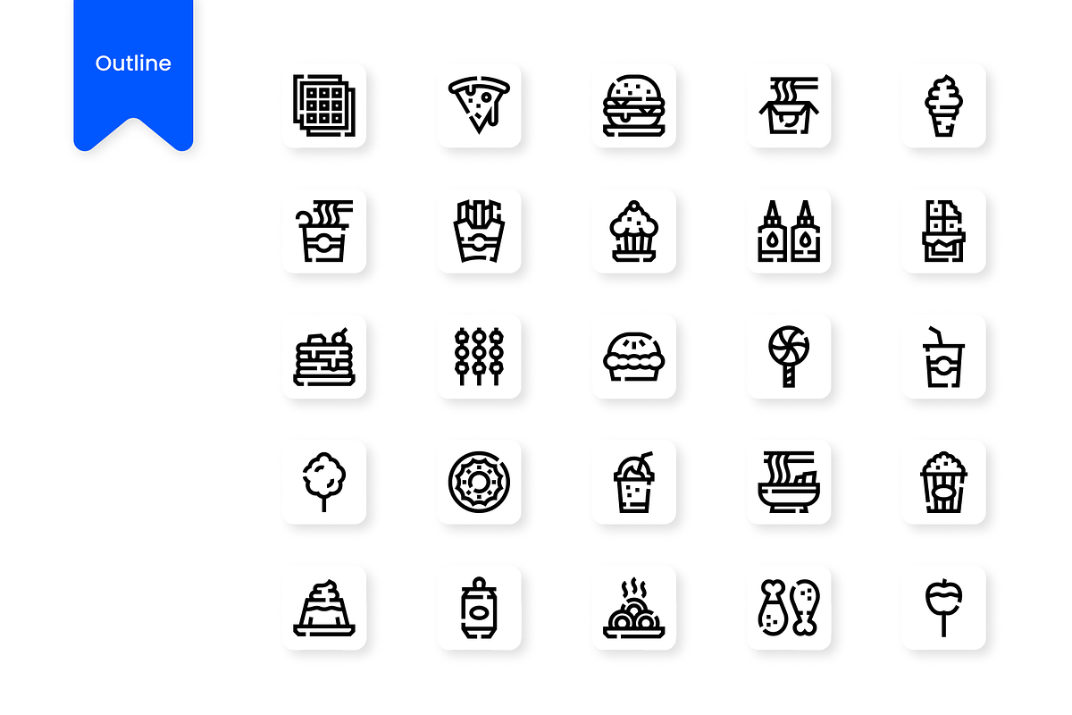 Fast food Icons, a Duotone Icon by HacaStudio (Photo 2 of 3)