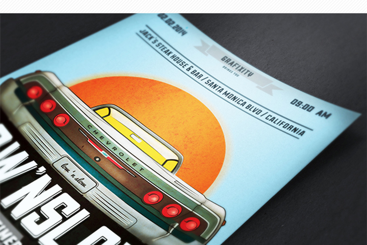 Low'n Slow Car Poster/Flyer V, a Flyer Template by Grafixity (Photo 2 of 2)
