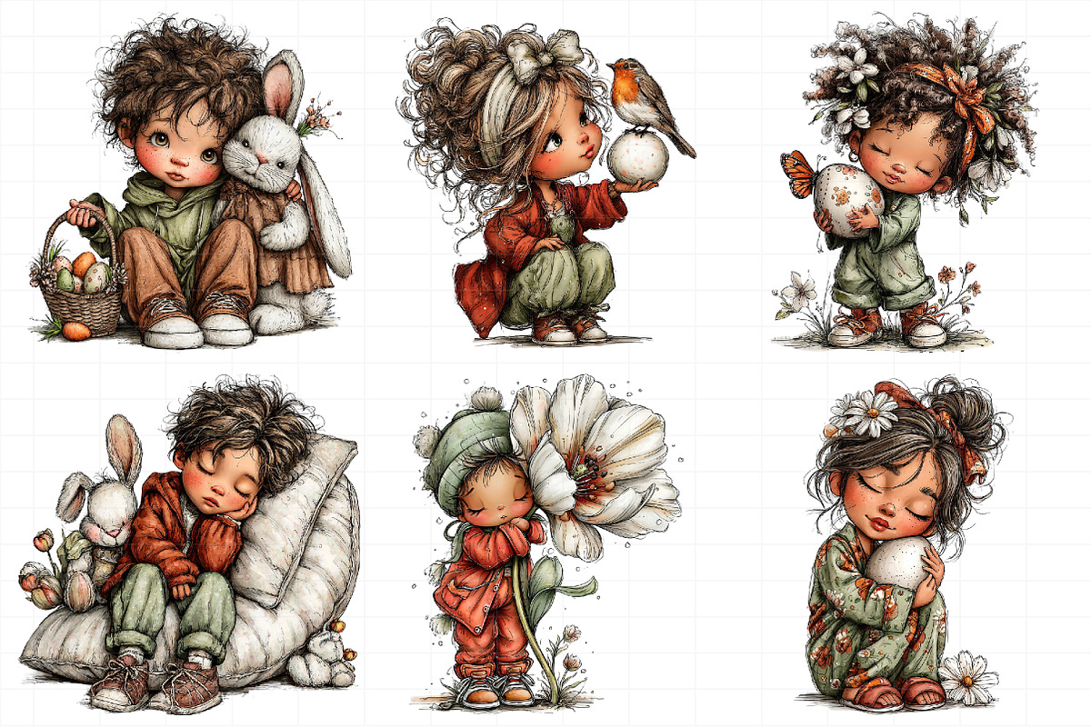 Whimsical Easter Kids Bundle, an Illustration by Daily.Designs (Photo 3 of 7)