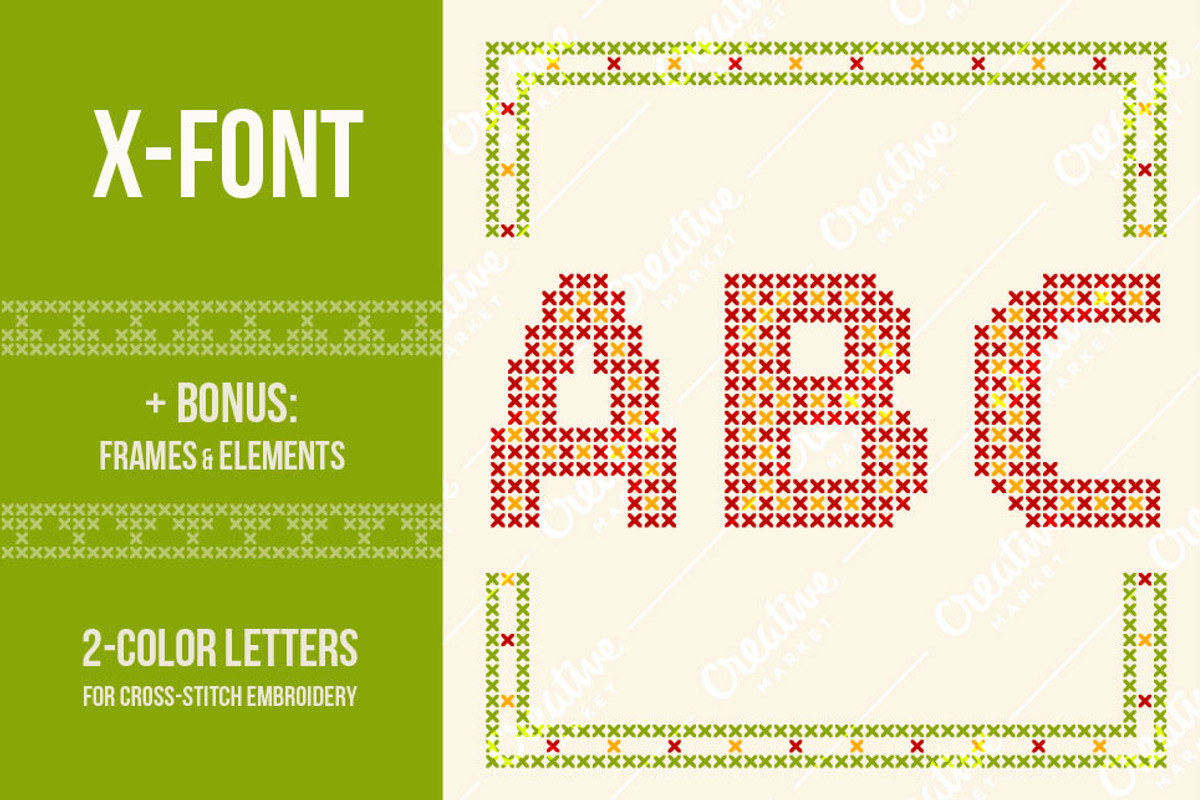 Cross-stitch letters (alphabet, ABC), an Illustration by Slanapotam (Photo 1 of 4)
