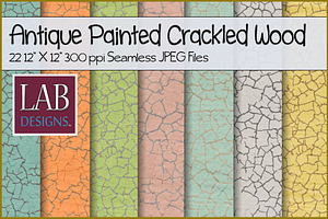 Painted Old Crackled Wood
