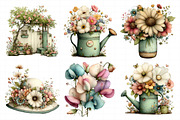 Summer Garden Watercolor Clipart, an Illustration by Daily.Designs (Thumbnail 6 of 7)