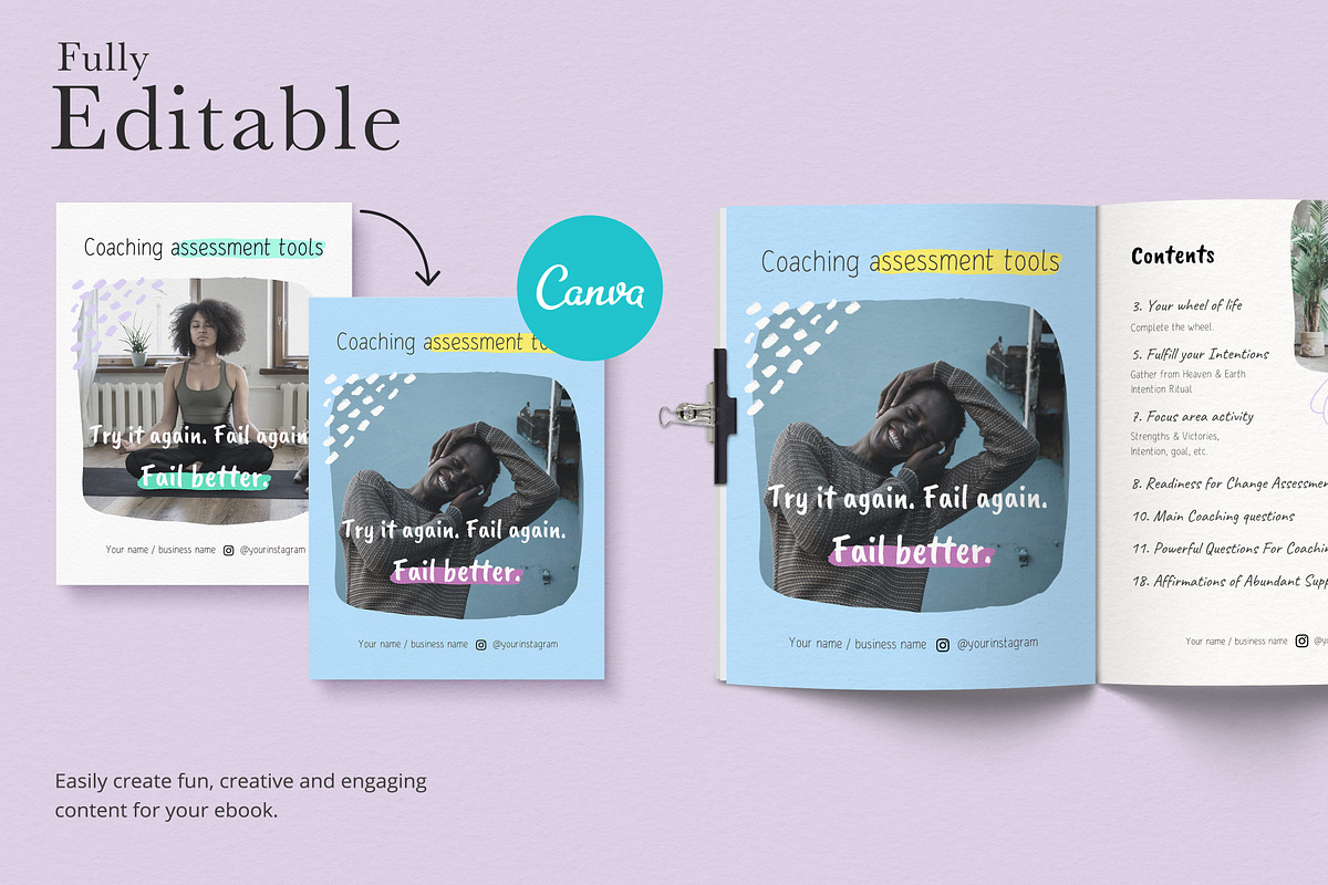 Life Coach Workbook Template for Canva