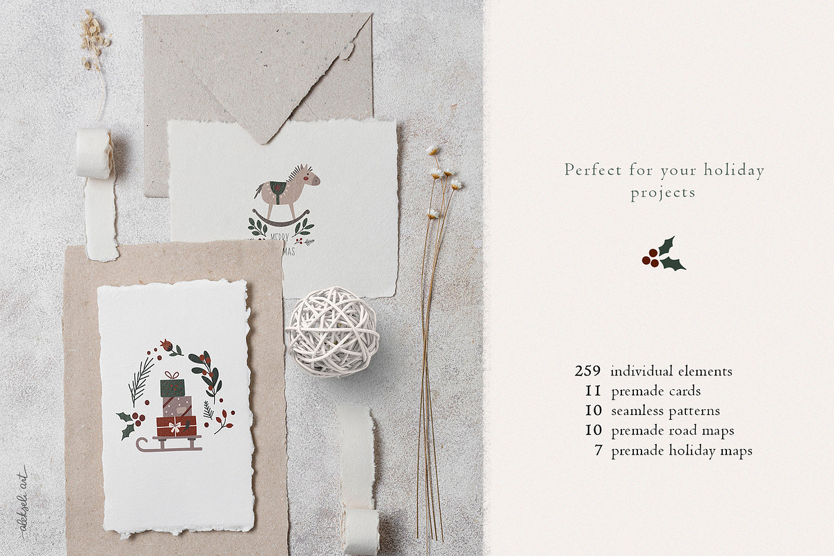 Christmas Map Creator, an Animal Illustration by AlekseliArt (Photo 2 of 14)