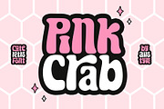 Pink Crab - Cute Retro Font, a Serif Font by Airotype (Thumbnail 1 of 10)