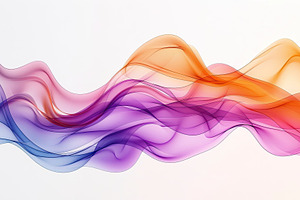 Colorful wave abstract design, focus, a Photo by LOGOCREATIVE