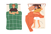People sleeping in cozy beds set, a Person Illustration by Good Studio (Thumbnail 8 of 8)