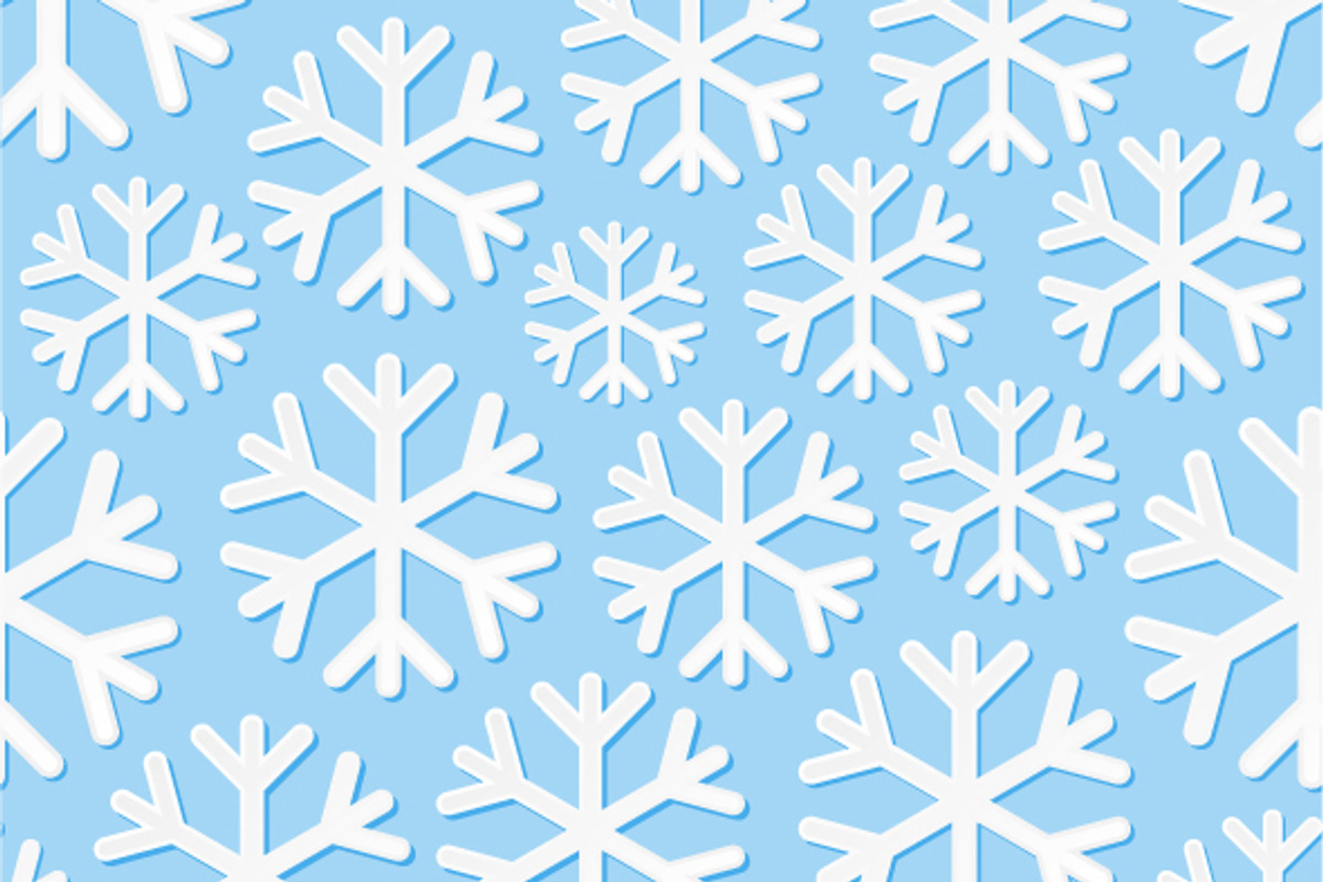 Seamless backgrounds with snowflakes preview 2
