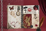 Crimson Relics Scrapbook Kit PNG, an Object Graphic by DreamoraArt (Thumbnail 4 of 9)