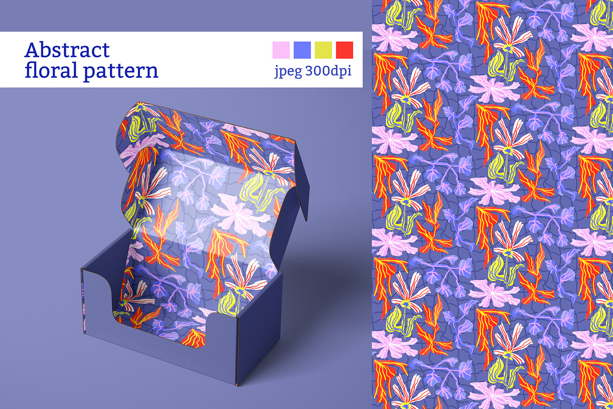 Abstract Floral Seamless Pattern, a Pattern Graphic by BAGIRA | Studio (Photo 1 of 6)