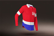 Polo T-Shirt Long Sleeve Mockup, a Shirt Mockup by megostudi0 (Thumbnail 6 of 7)