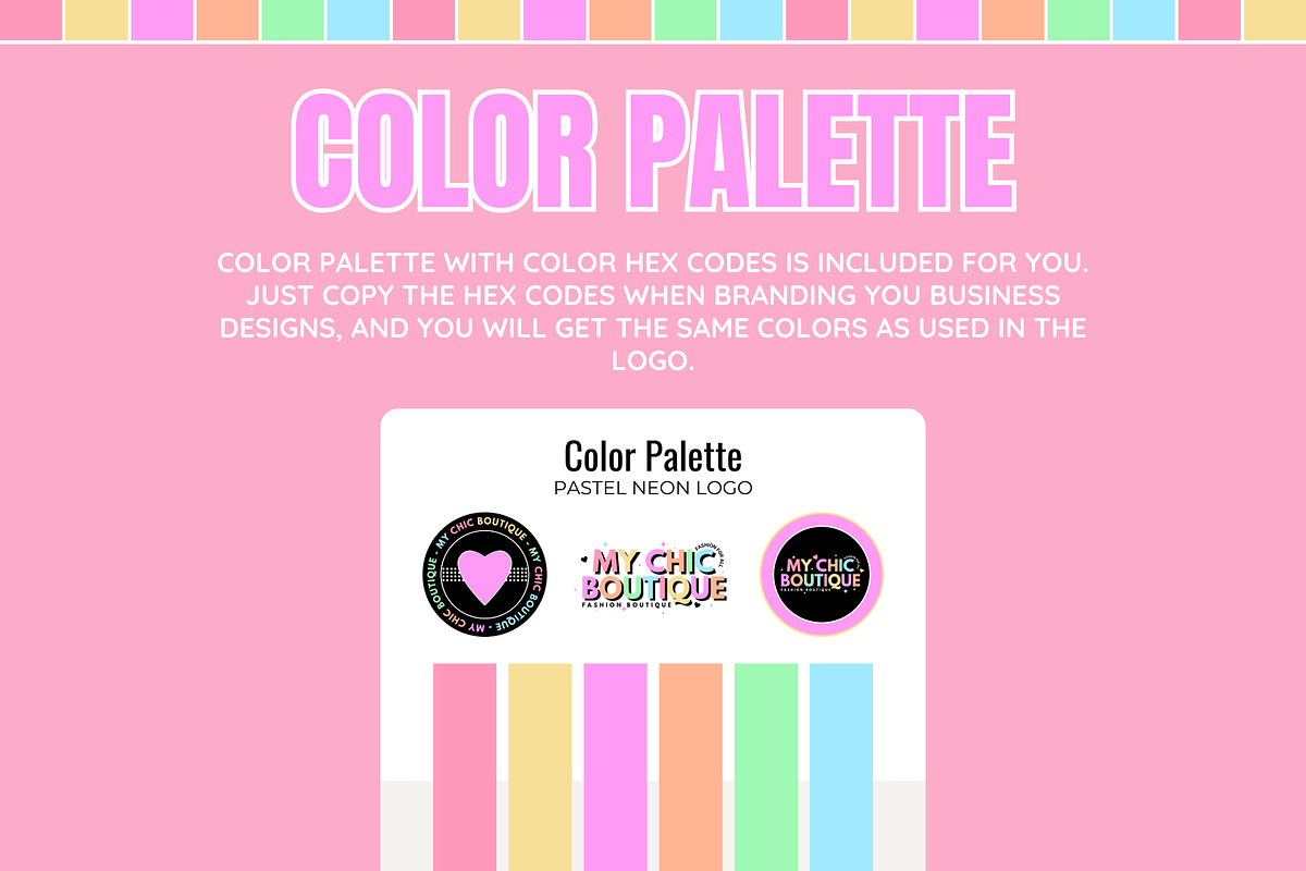 Pastel Neon Logo Templates, a Branding & Logo Template by SunshineStudioBoutique (Photo 4 of 9)