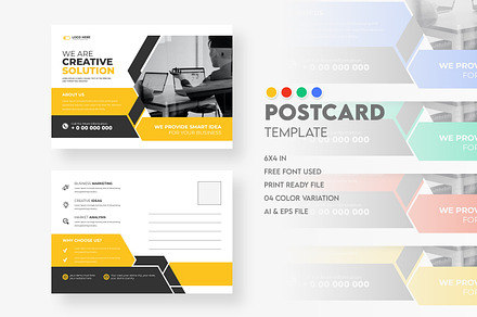 Postcard template design, a Card Template by Tanmoy Topu