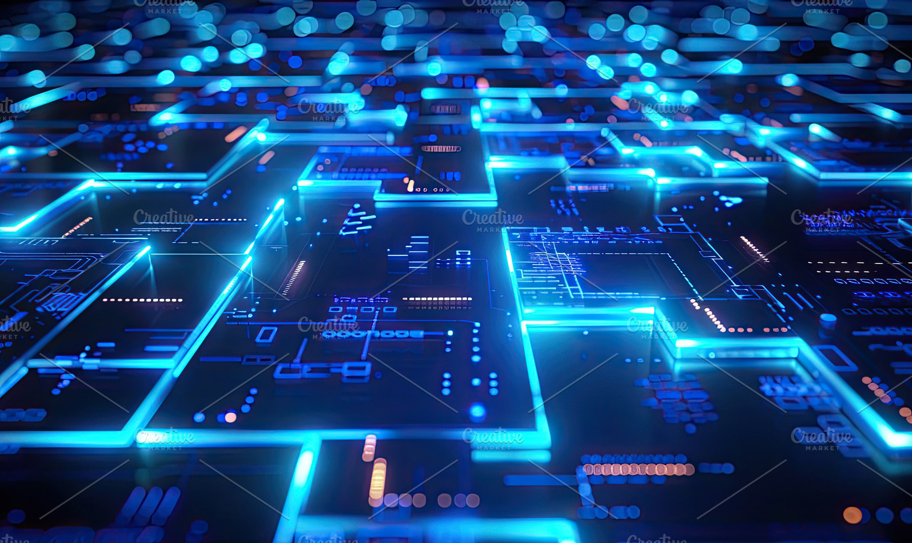 Dynamic background featuring neon gl, a Photo by LOGOCREATIVE