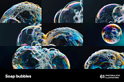 Soap bubbles. 61 images, an Abstract Photo by Handmadefont (Thumbnail 2 of 13)