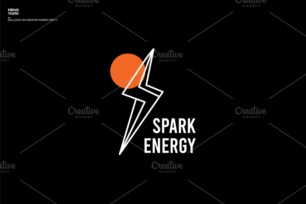 Spark Energy logo, a Branding & Logo Template by blends.studio (Photo 4 of 4)