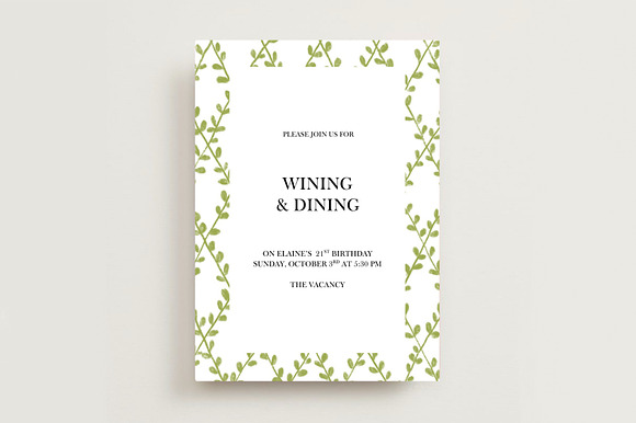 Ivy Party Invite Template