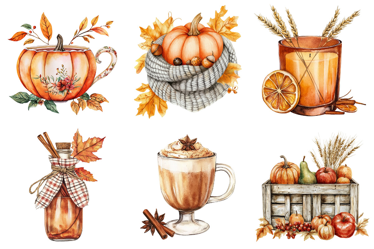 Cottagecore Fall Clipart, a Seasonal Illustration by CitraGraphics (Photo 5 of 6)