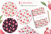 Watercolor Pomegranates, a Decorative Illustration by Irina Diasli (Thumbnail 5 of 7)