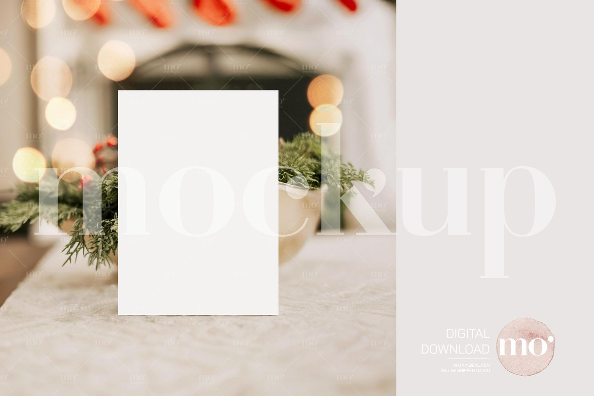 5x7 Christmas Card Mockup, a Product Mockup by MoMockups (Photo 2 of 5)