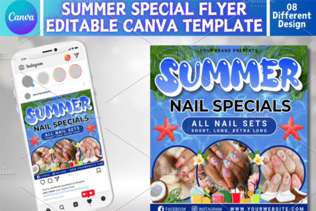 Summer Book Now Flyer Editable Templ, a Marketing Template by Design Station (Photo 3 of 8)