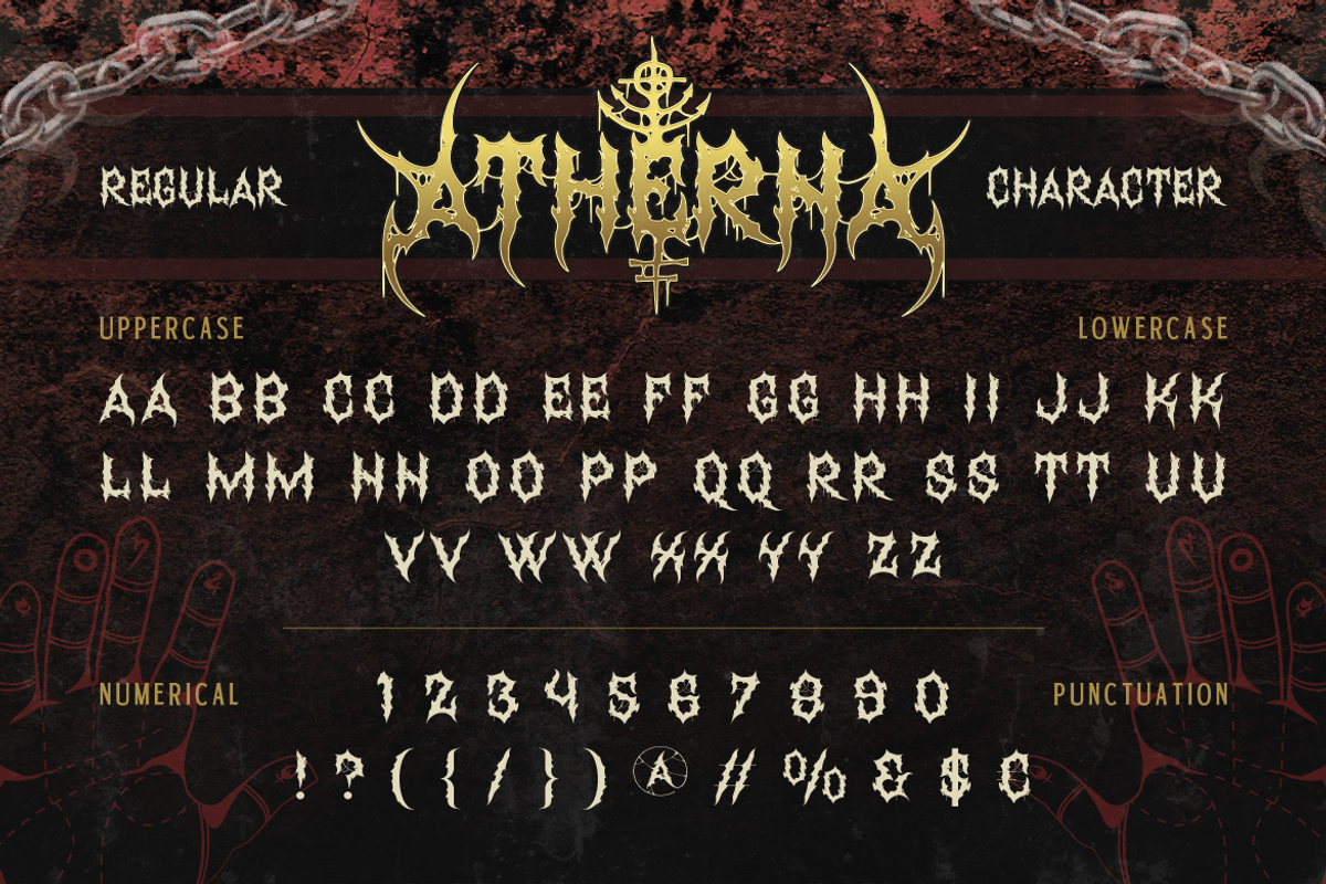 Atherna, a Blackletter Font by Burntilldead (Photo 2 of 11)