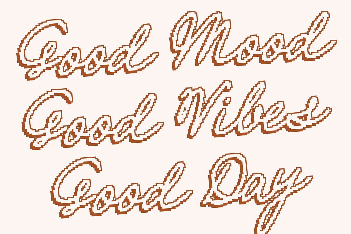 CS Megara Pixel, a Script Font by Craft Supply Co. (Photo 8 of 8)