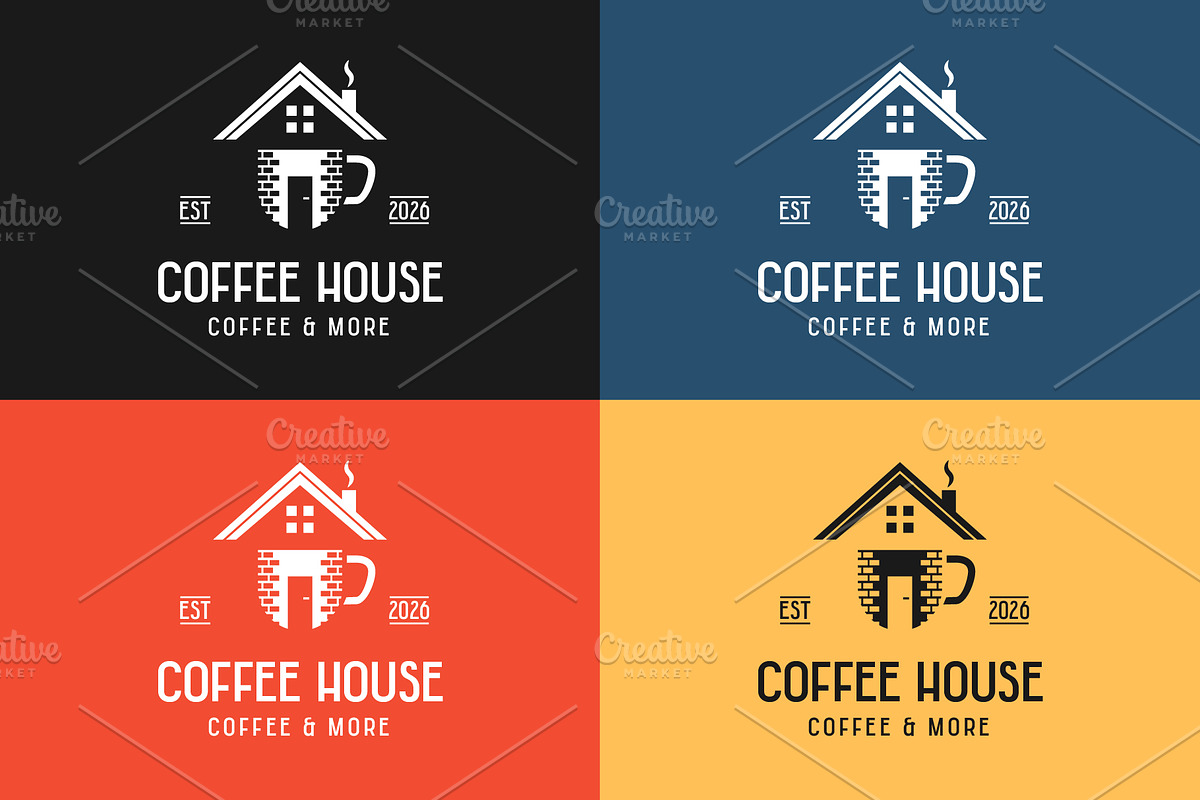 Coffee House Logo, a Food Illustration by Kaushal Jangid (Photo 3 of 5)