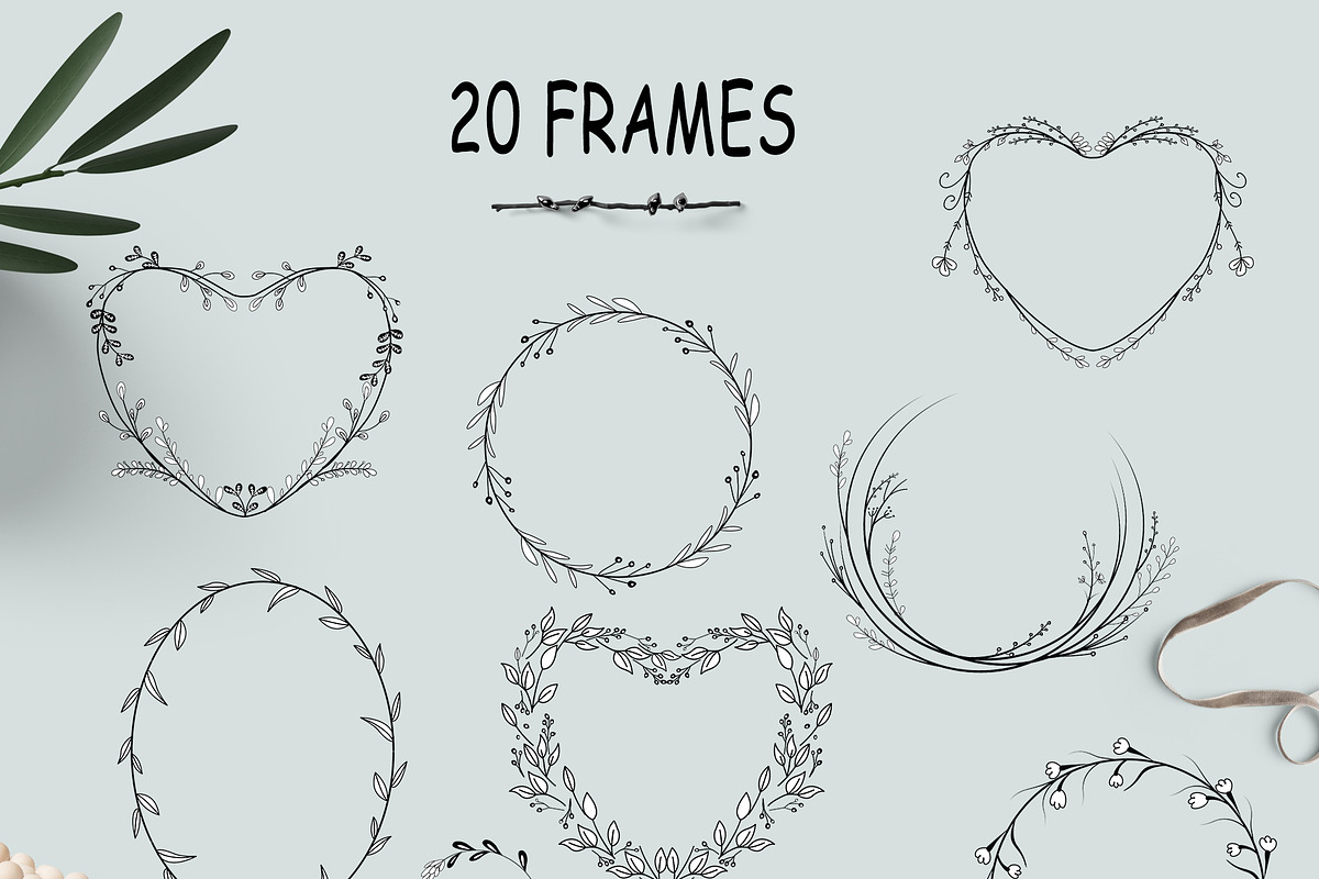 Hand Drawn Botanical Elements, a Decorative Illustration by Pixavics (Photo 10 of 11)