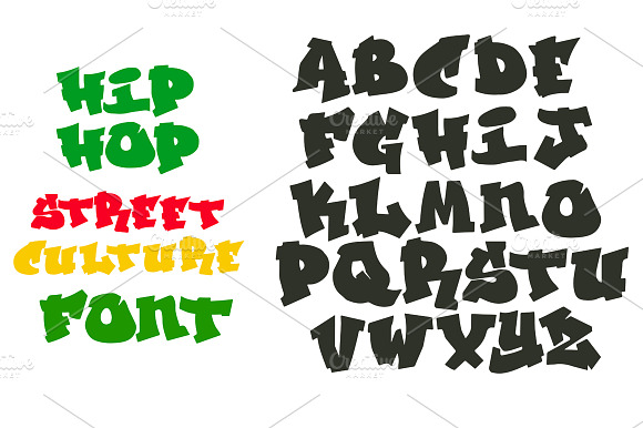Hip Hop Graffiti font alphabet preview 3