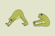 Yoga Frogs - Vector collection, an Animal Illustration by Alina Sh (Thumbnail 8 of 9)