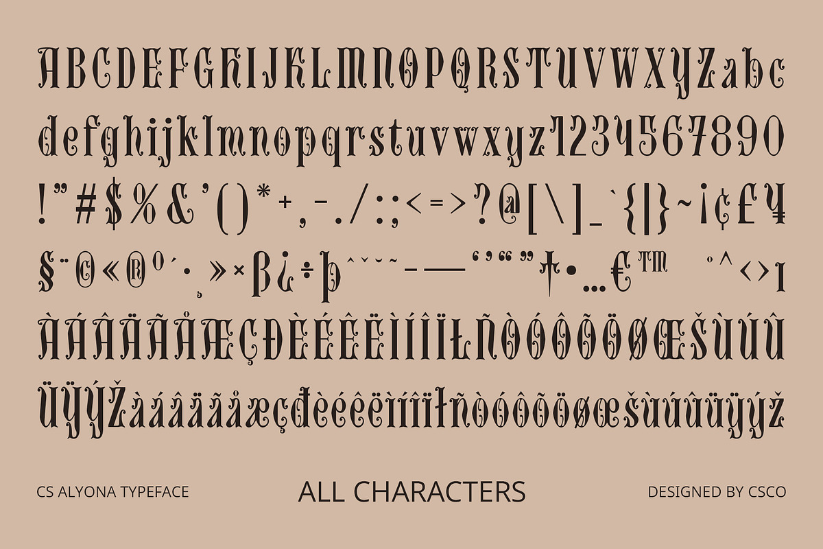 CS Alyona – Gothic Font, a Serif Font by Craft Supply Co. (Photo 8 of 8)